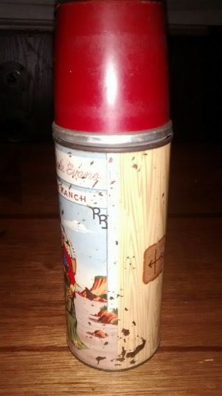 1950’s Roy Rogers and Dale Evans Double R Bar Ranch Vintage Thermos 2
