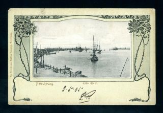 China Postcard 1905 Newchwang Liao River (stamps Removed From Reverse) (j777)