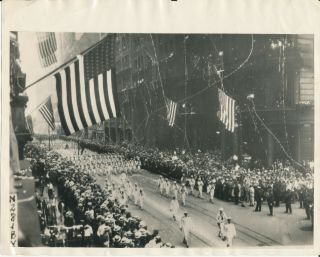 Charles Lindbergh Parade In York City May 27 Wwii 8x10 Wire Photo