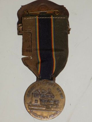 1928 American Legion 10th Annual Convention Dept.  of Penna Pin Medal Badge 5