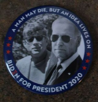 2020 Democrat Joe Biden President John F Kennedy Jfk Quote B&w Photo 4 " Button