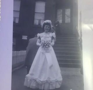 1920’s - 1950’s Vintage Photo Woman In Wedding Dress