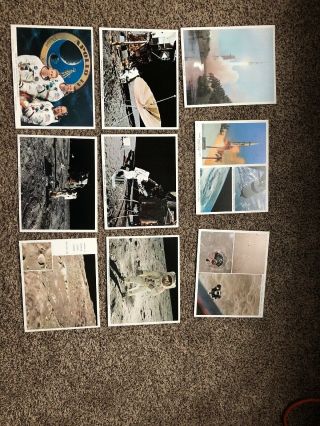 9 Vintage Nasa Apollo Astronaut Photos 8 X 10” Glossy Cards Government Printing
