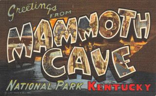 Mammoth Cave Kentucky Large Letter Linen It 