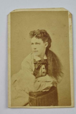 Vintage Cdv Photo Young Woman,  Julie Cosby (?) Woodside Va