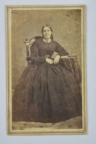 Vintage Cdv Photo 1864 - 65 With Tax Stamp Older Woman