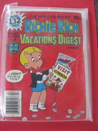 Rare Vintage Richie Rich Vacation Digest No 6 August 1981
