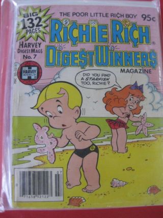 Rare Vintage Richie Rich Digest Winners No 7 Sept 1980 Vf,