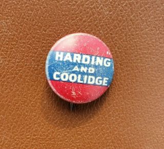 1920 Warren Harding Calvin Coolidge President Political Campaign Pinback Button 4