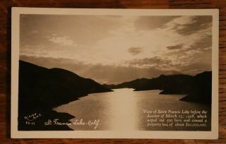 St.  Francis Lake (los Angeles) California - Vintage Real Photo Postcard Rppc