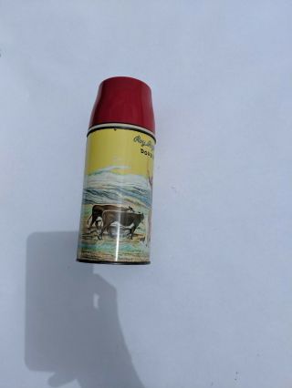 VINTAGE ROY ROGERS DALE EVANS DOUBLE R BAR RANCH THERMOS HOLTEMP POLLY RED TOP 5