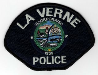 Laverne California Ca Police Patch