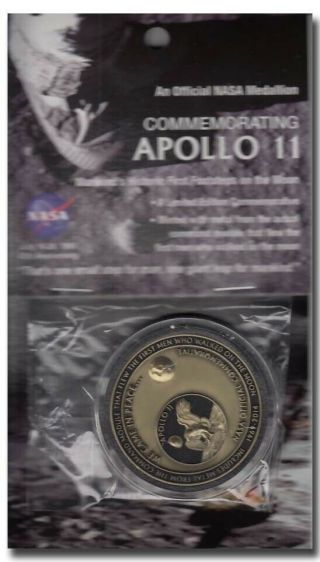 Official Nasa Apollo 11 Winco Medallion With Flown Metal - 12g8