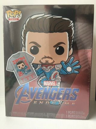 Funko Pop & Shirt Avengers Endgame Iron Man Box Set Target Exclusive Large