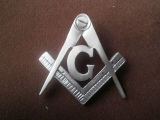 " G " Freemasons Masonic Widows Sons Vest Badge