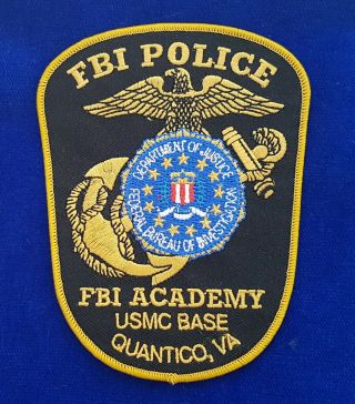 Fbi Academy Police Patch Usmc Base Quantico