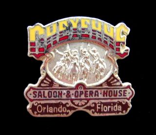 Cheyenne Saloon Opera Orlando Florida Pin Pinback Vintage Enamel Lapel Tie Tack