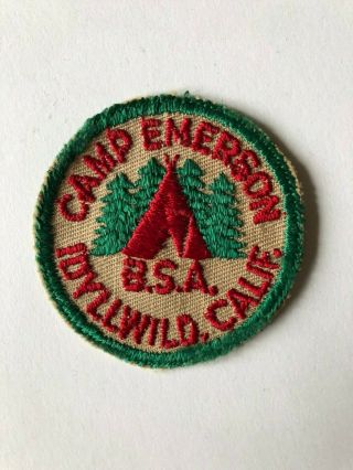 Camp Emerson Twill Pocket Patch Boy Scouts Tahquitz Lodge Idyllwild