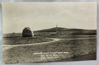 Antique Postcard Real Photo Kill Devil Hill Kitty Hawk Aviation Wright Brothers