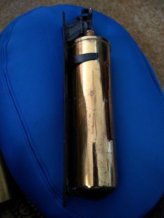 General Vintage Hand Pump Brass Fire Extinguisher Empty w/ Wall Bracket Model 95 3