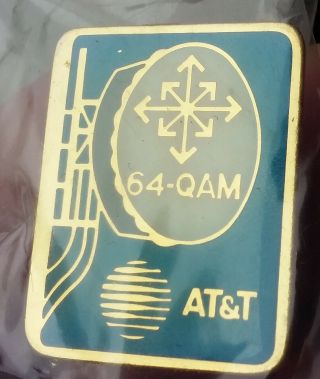 At & T 64 - Qam Lapel Pin Pre - Owned