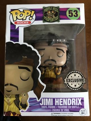 Funko Pop Rocks Jimi Hendrix 53 Exclusive Live At Monterey Vinyl Figure