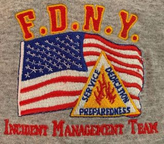 Fdny York City Fire Department Nyc T - Shirt Size Xl Incident Management