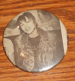 Chrissie Hynde Button Pin 80s 2 1/4” The Pretenders