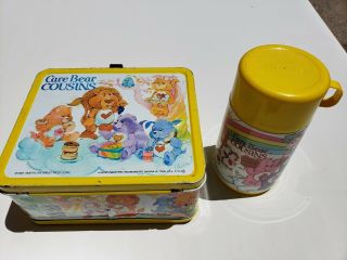 Vintage 1980 ' s Care Bear Cousins Lunch Box With Thermos - Very Collectible 4