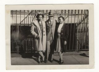 Vintage Photo Man 2 Women African American 1950 