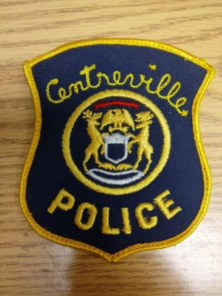 Centreville Michigan Police Patch Obsolete Disbanded And Hand Embroidered