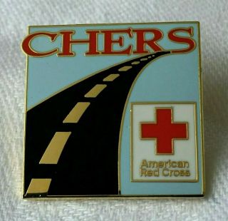 American Red Cross Chers Chapter Enrollment Resources System Vest Lapel Pin