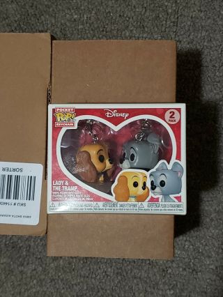 Funko Pop Pocket Keychain Lady And The Tramp Disney Treasures Exclusive 2 Pack