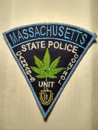 Boston Massachusetts State Msp Cannabis Control Federal Police Patch