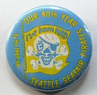 1989 - 1990 Seattle Seafair Pirates Hydroplane Boat Racing Pinback Button