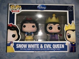 Funko Pop Minis Disney Snow White And Evil Queen 2 Pack Set (retired) Vaulted