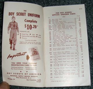 1957 - 1960 CUB & BOY SCOUT CATALOGS Official Uniforms Knives Axes Equipment Gifts 3