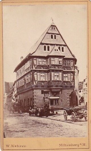 Carte De Visite Cdv Vintage 1870 Germany Town View Deutschland