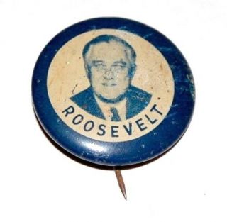 1932 Franklin Roosevelt Fdr Campaign Pin Pinback Button Political Presidential