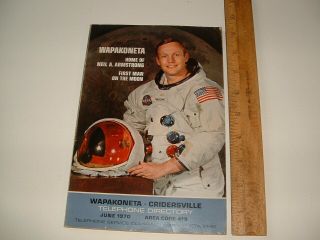1970,  Wapakoneta,  Ohio,  Home Of Neil Armstrong,  Commemmorative Phone Book