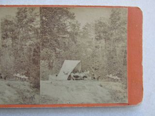 Sv32 Stereoview Photo Card Group Of Miners On The St Lawrence River