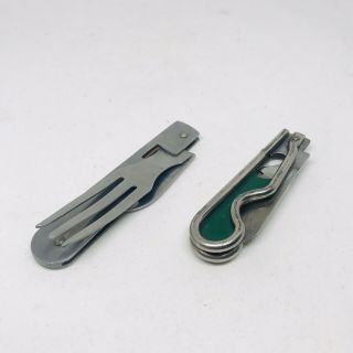 Vintage Geo Schrade Girl Scout Fork And Knife Set Pat.  1 - 27 - 42 Folding Pocket