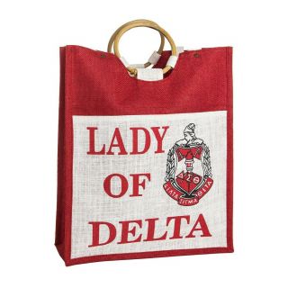 Delta Sigma Theta Sorority Large Jute Bag 1913 Canvas Hand Bag Large Tote Bag