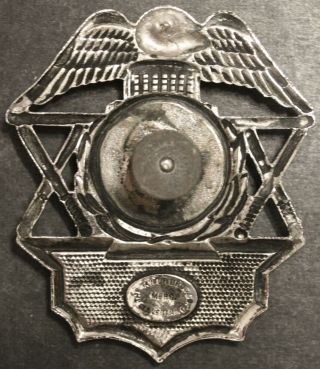 Vintage Obsolete Ohio Police Officer Hat Badge 22 w/ Hallmark 2