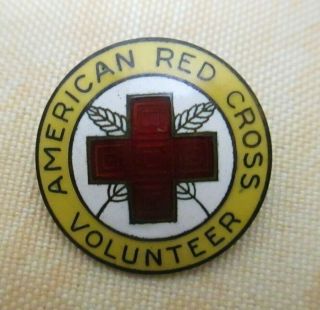American Red Cross Arc Staff Aide Volunteer Sterling Silver Pin 1923 - 1946 Wwii