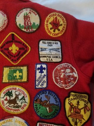 VINTAGE OFFICIAL BOY SCOUTS OF AMERICA WOOL JACKET SIZE 12 1960 - 70 26 PATCHES 5