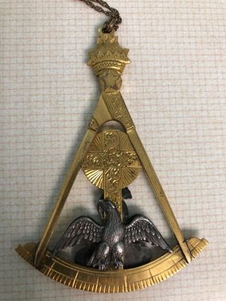 Masonic Rose Croix Jewel Medallion With Chain 2
