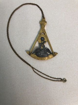 Masonic Rose Croix Jewel Medallion With Chain 3