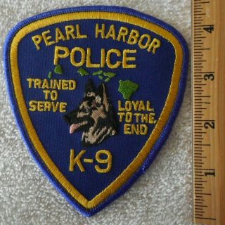 Pearl Harbor Police K - 9 Patch (highway Patrol,  Sheriff,  Ems)