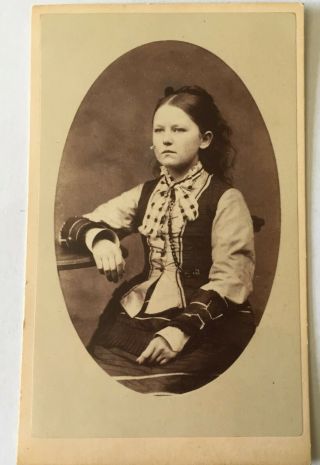 D P Nethertcott Druids Coombe Taunton Girl Carte De Visite Cdv Victorian
